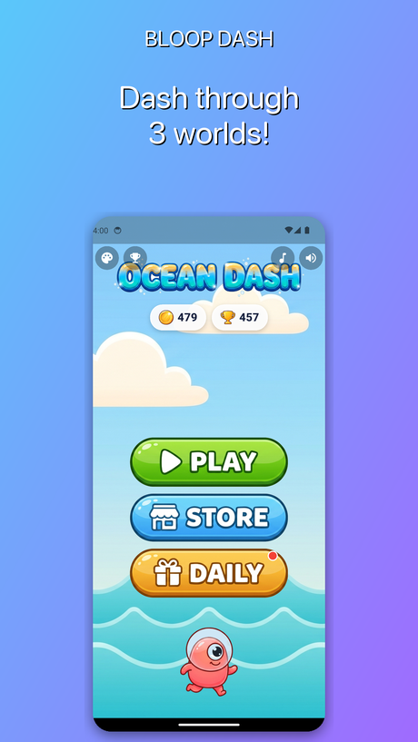 Bloop Dash home screen